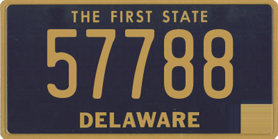 DE license plate 57788