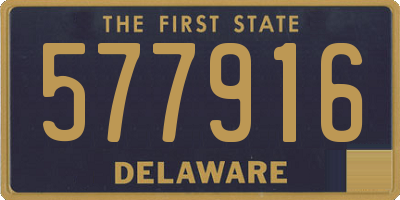 DE license plate 577916