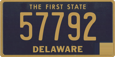 DE license plate 57792