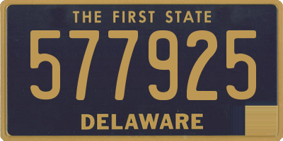 DE license plate 577925
