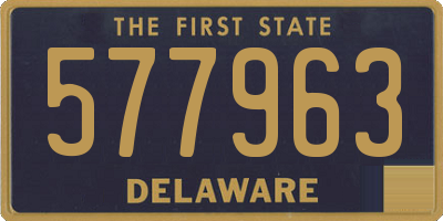 DE license plate 577963