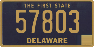 DE license plate 57803