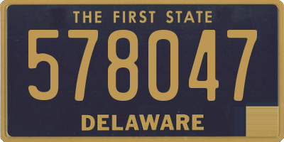 DE license plate 578047