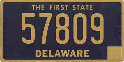 DE license plate 57809