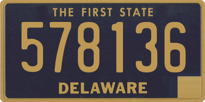 DE license plate 578136