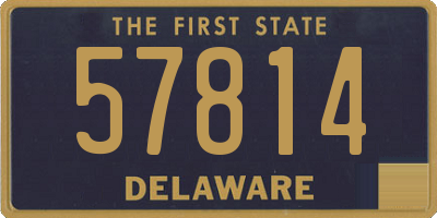 DE license plate 57814