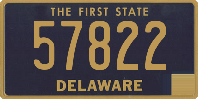 DE license plate 57822