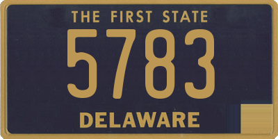 DE license plate 5783