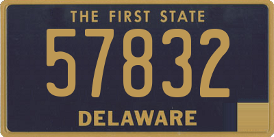 DE license plate 57832