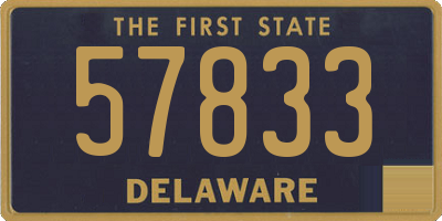 DE license plate 57833