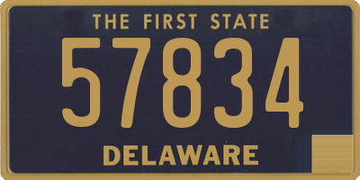 DE license plate 57834