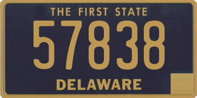 DE license plate 57838