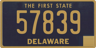 DE license plate 57839