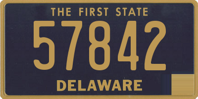DE license plate 57842