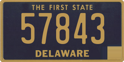 DE license plate 57843