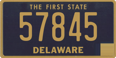 DE license plate 57845