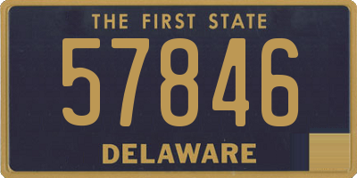 DE license plate 57846