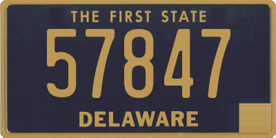 DE license plate 57847