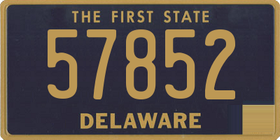 DE license plate 57852