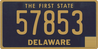 DE license plate 57853