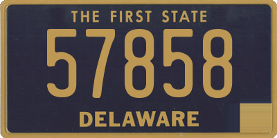 DE license plate 57858