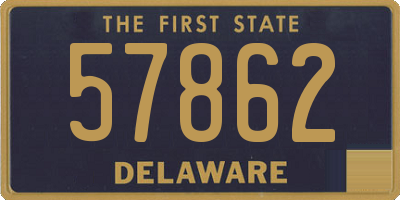 DE license plate 57862
