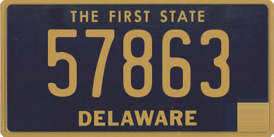 DE license plate 57863