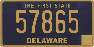 DE license plate 57865