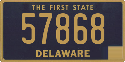 DE license plate 57868