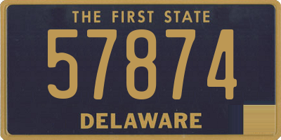 DE license plate 57874