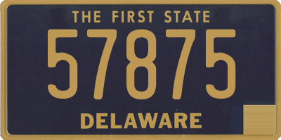 DE license plate 57875