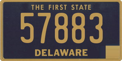 DE license plate 57883