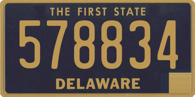 DE license plate 578834