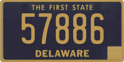 DE license plate 57886