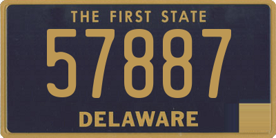 DE license plate 57887