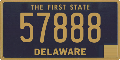 DE license plate 57888