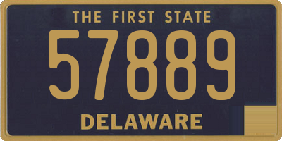DE license plate 57889
