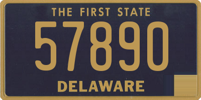 DE license plate 57890