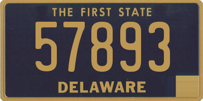 DE license plate 57893