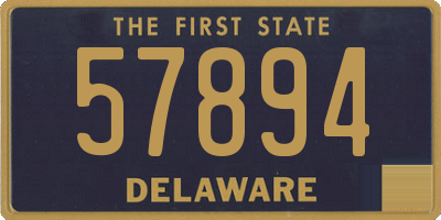 DE license plate 57894