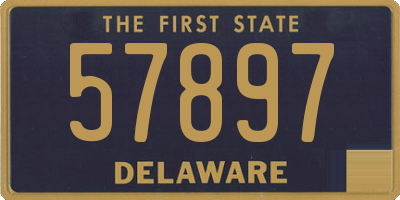 DE license plate 57897