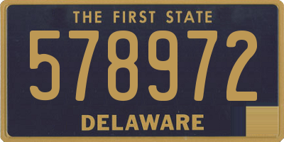 DE license plate 578972