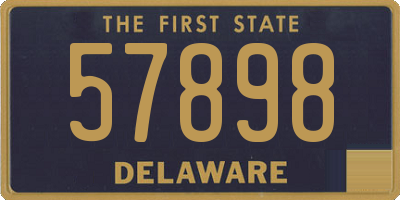 DE license plate 57898