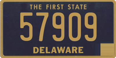 DE license plate 57909