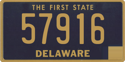 DE license plate 57916