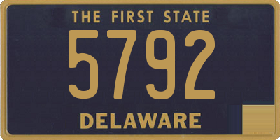 DE license plate 5792