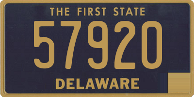 DE license plate 57920