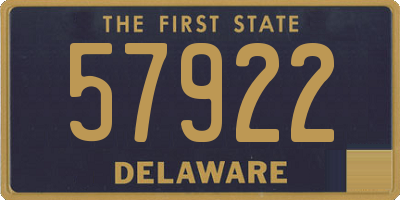 DE license plate 57922