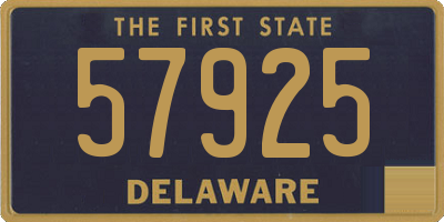 DE license plate 57925