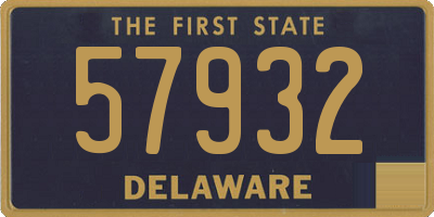 DE license plate 57932